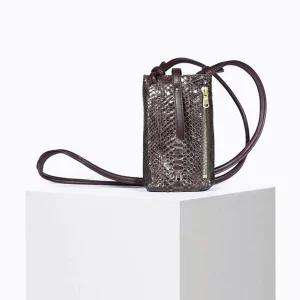 Cheap Étui Téléphone Grigri Python Choco Accessoires | Petite Maroquinerie