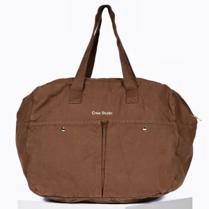 Discount Week-end Bag coton Chocolat Week-end Bag