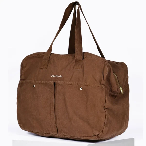 Discount Week-end Bag coton Chocolat Week-end Bag