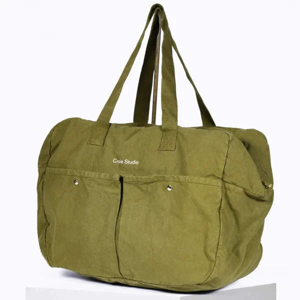 Clearance Week-end Bag coton Vert Week-end Bag